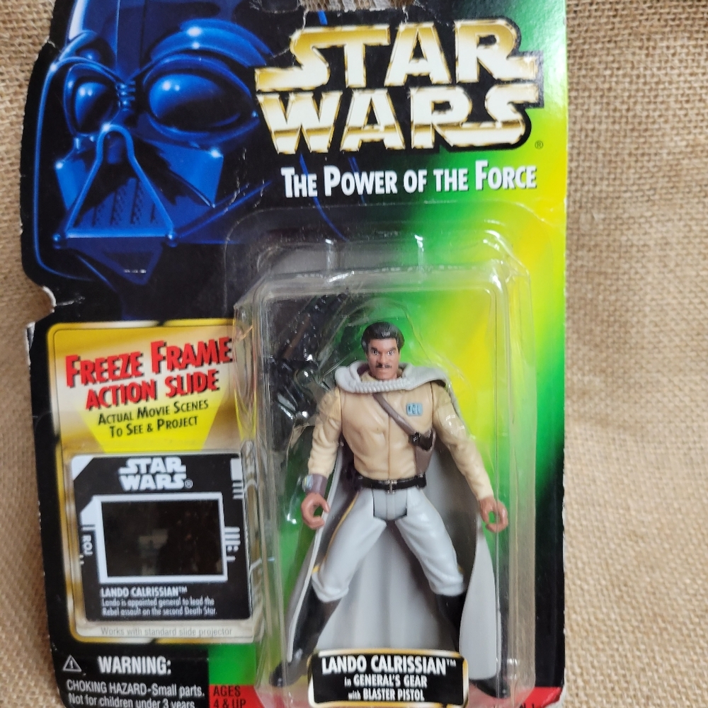 Vintage collectable 1994 Lando Carisian action figure and slide